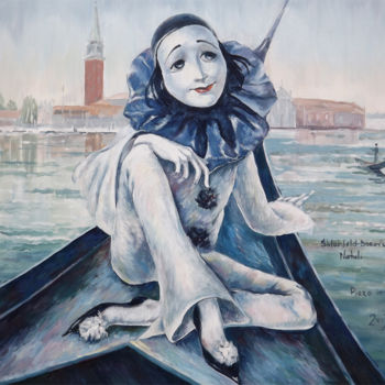 Painting titled "Piero in Venice-2" by Natali Shtainfeld-Borovkov, Original Artwork