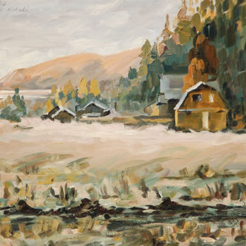 Pintura intitulada "Karelia" por Natali Shtainfeld-Borovkov, Obras de arte originais, Óleo