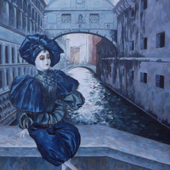 Pittura intitolato "Archibald in Venice" da Natali Shtainfeld-Borovkov, Opera d'arte originale, Olio