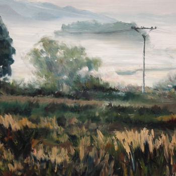 Peinture intitulée "Fog in Slovakia" par Natali Shtainfeld-Borovkov, Œuvre d'art originale, Huile