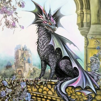 Картина под названием "Дракон" - Natalya Kupreychenko, Подлинное произведение искусства, Масло Установлен на Деревянная рама…