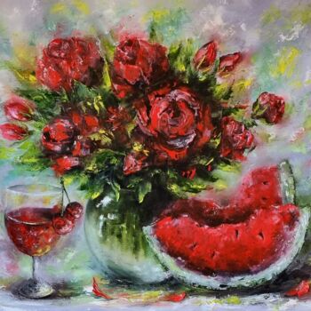 "Oilpainting Roses 5…" başlıklı Tablo Natalia Bazyliuk tarafından, Orijinal sanat, Petrol