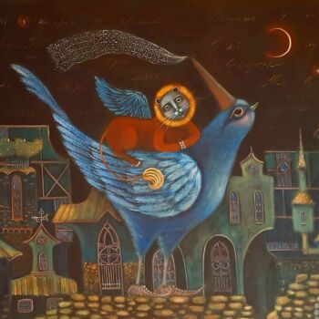 Картина под названием ""Я буду твоими крыл…" - Наталья Чайковская, Подлинное произведение искусства, Темпера