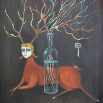 Schilderij getiteld ""Торжество вечного…" door Natalia Chaikovskaia, Origineel Kunstwerk, Tempera
