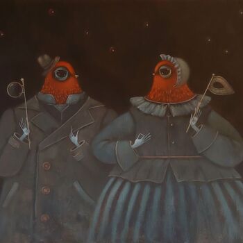 Картина под названием ""Точка зрения"" - Наталья Чайковская, Подлинное произведение искусства, Темпера