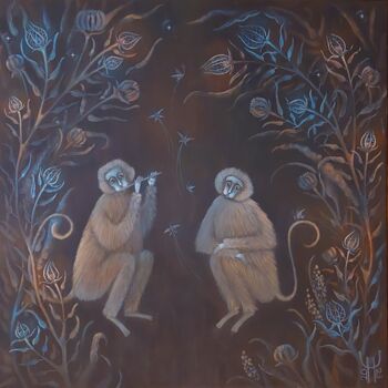Peinture intitulée ""Свирель зачарованн…" par Natalia Chaikovskaia, Œuvre d'art originale, Tempera Monté sur artwork_cat.