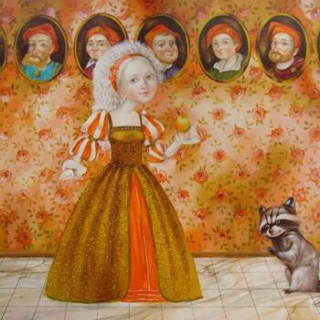 Pittura intitolato "Snow White and the…" da Natalia Derevianko, Opera d'arte originale, Olio