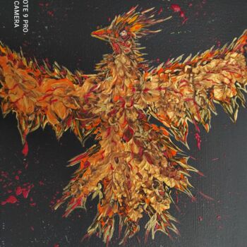 제목이 "Like Phoenix/Как Фе…"인 미술작품 Наталья Иванова로, 원작, 아크릴 나무 들것 프레임에 장착됨
