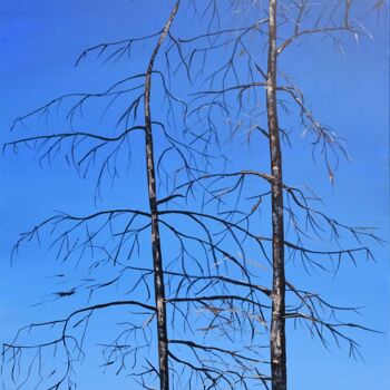 Картина под названием "Zwei Bäume" - Natalia Jelusic, Подлинное произведение искусства, Акрил