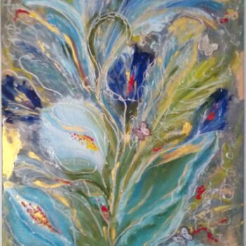 Malerei mit dem Titel "Swing in blue6" von Natalia Kairies, Original-Kunstwerk, Acryl