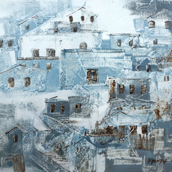 Pittura intitolato "Sassi di Matera" da Natalia-Khromykh, Opera d'arte originale, Olio