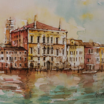 Ζωγραφική με τίτλο "Venezia" από Natalia-Khromykh, Αυθεντικά έργα τέχνης, Ακουαρέλα