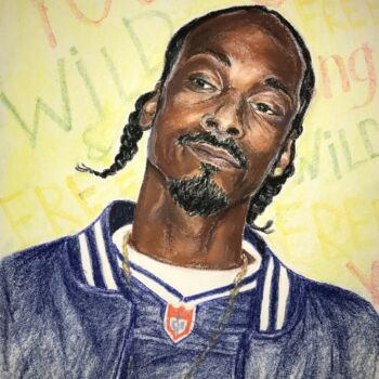 Peinture intitulée "Snoop Dogg" par Natalia Kostrova, Œuvre d'art originale, Pastel