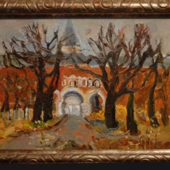Картина под названием "Монастырские ворота" - Natalia Kucherenko, Подлинное произведение искусства, Масло