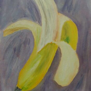 Pintura intitulada "Banana" por Nataliia Kuropiatnikova, Obras de arte originais, Óleo