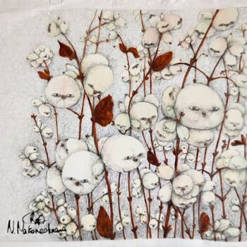 Drawing titled "snowberry" by Natalia Nakonechnaia, Original Artwork, Acrylic