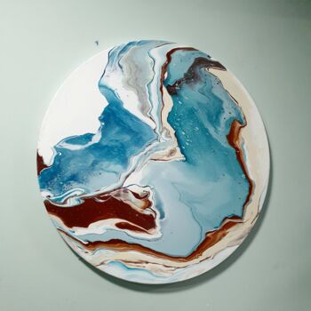 Malerei mit dem Titel "Ocean splash" von Natalia Pechenkina, Original-Kunstwerk, Acryl