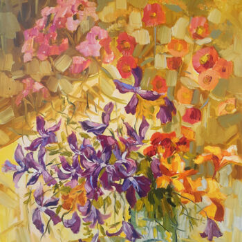 Pintura titulada "Flowers From The Ga…" por Natalia Pismak, Obra de arte original, Oleo