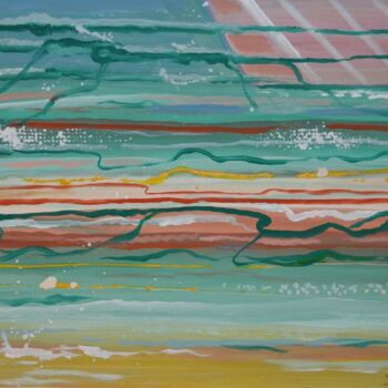 Картина под названием "Лазурное море" - Natalia Primachenko, Подлинное произведение искусства, Темпера