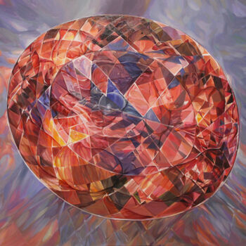 Pintura intitulada "Imperial Topaz" por Natalia Rezanova, Obras de arte originais, Acrílico