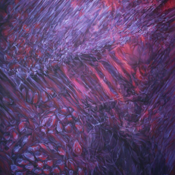 Malerei mit dem Titel "Garnet" von Natalia Rezanova, Original-Kunstwerk, Acryl