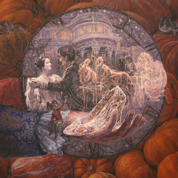 Pintura intitulada "Cinderella" por Natalia Rezanova, Obras de arte originais, Acrílico