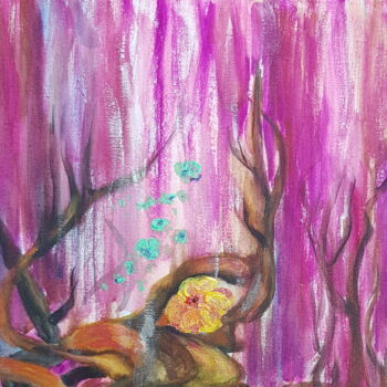 Картина под названием "Under the Rain" - Nataliа Sharoni, Подлинное произведение искусства, Акварель Установлен на Деревянна…