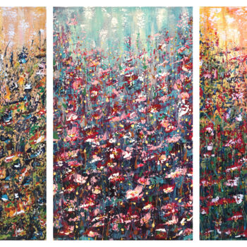 Pintura intitulada ""Blossom" - Abstrac…" por Natalia Toderica, Obras de arte originais, Acrílico