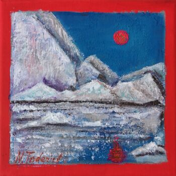 Pintura intitulada ""Iceberg #7"" por Natalia Toderica, Obras de arte originais, Acrílico
