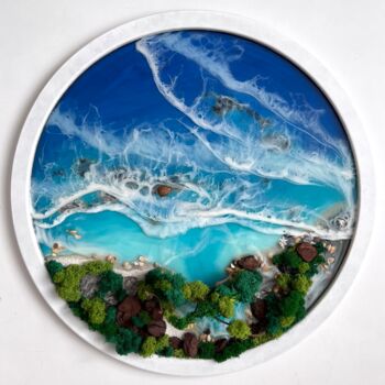 绘画 标题为“Lagoon” 由Natalia Volovchenko, 原创艺术品, 树脂