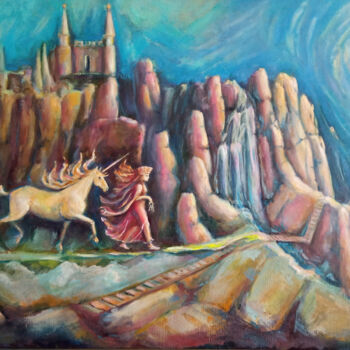 Painting titled "Based on the fairy…" by Natalia Yakorieva, Original Artwork, Oil