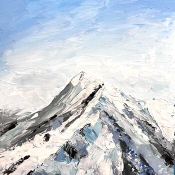 Painting titled "Mountain painting O…" by Natalia Yangalycheva, Original Artwork, Acrylic