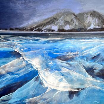 Painting titled "Blue Horizons" by Natalia Yangalycheva, Original Artwork, Acrylic