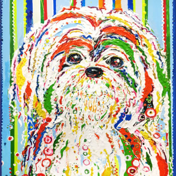 Peinture intitulée "Shih Tzu Dog.jpg" par Natalia Kuruch, Œuvre d'art originale, Acrylique