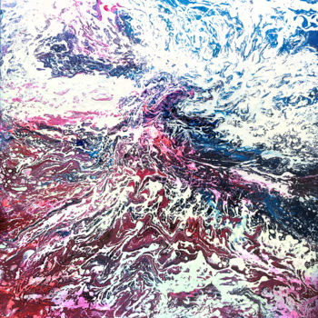 Pittura intitolato "Abstract mountain.j…" da Natalia Kuruch, Opera d'arte originale, Acrilico