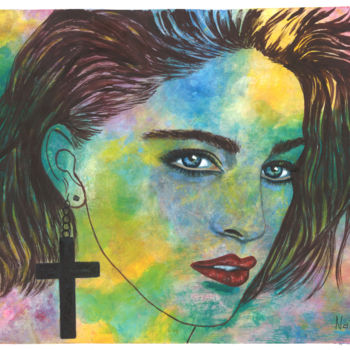 Картина под названием "Elusive beauty" - Natalia Woro, Подлинное произведение искусства, Акрил Установлен на картон