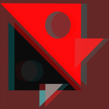 Arte digital titulada "Red Hummingbird" por Natalicio Borges Jr, Obra de arte original, Trabajo Digital 2D
