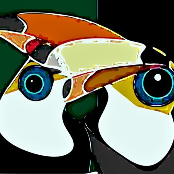 Digital Arts titled "Toucans" by Natalicio Borges Jr, Original Artwork, 2D Digital Work