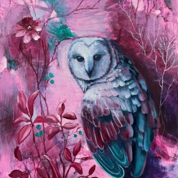 Painting titled "Pink Dreams" by Natalie Aleksejeva (NatalieVerve), Original Artwork, Oil