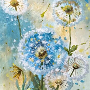 Pintura intitulada "Flower Sympnony No.…" por Natalie Aleksejeva (NatalieVerve), Obras de arte originais, Acrílico