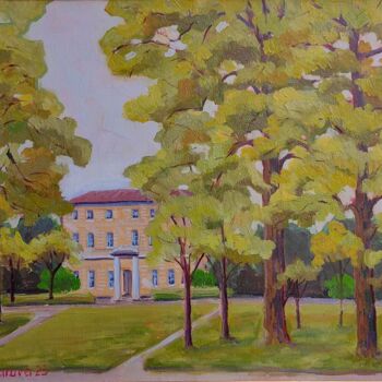 Картина под названием "Old lime trees. Bel…" - Natalie Bocharova (Charova), Подлинное произведение искусства, Масло Установл…