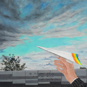 Pintura titulada "Letter to a Friend" por Natalie Levkovska, Obra de arte original, Oleo Montado en Bastidor de camilla de m…