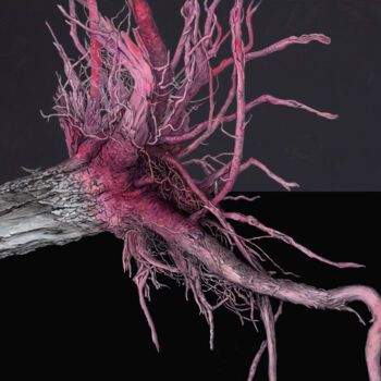 Картина под названием "Inflamed root" - Natalie Levkovska, Подлинное произведение искусства, Масло