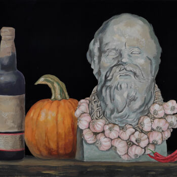 "Socrates in the hou…" başlıklı Resim Natalie Levkovska tarafından, Orijinal sanat, Guaş boya