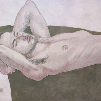 Desenho intitulada "Sleeping Yokubas" por Natalie Levkovska, Obras de arte originais, Lápis