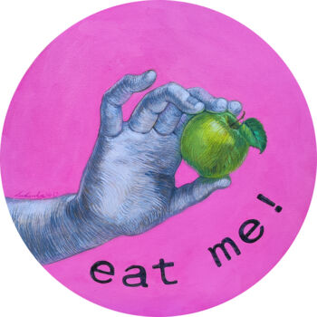 Pintura intitulada "Eat me!" por Natalie Levkovska, Obras de arte originais, Óleo Montado em Armação em madeira