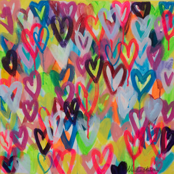 Картина под названием "Kiss of a Thousand…" - Natalie Otalora, Подлинное произведение искусства, Акрил Установлен на Деревян…