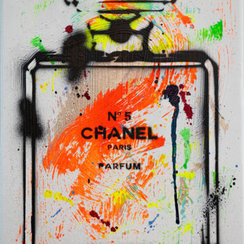 Painting titled "CHANEL TROPICAL BAY…" by Natalie Otalora, Original Artwork, Acrylic Mounted on Wood Stretcher frame