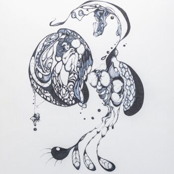 Desenho intitulada "The void" por Natalie Roy, Obras de arte originais, Tinta
