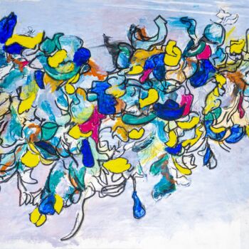 Pintura titulada "Flowers of past tim…" por Natalie Roy, Obra de arte original, Acrílico